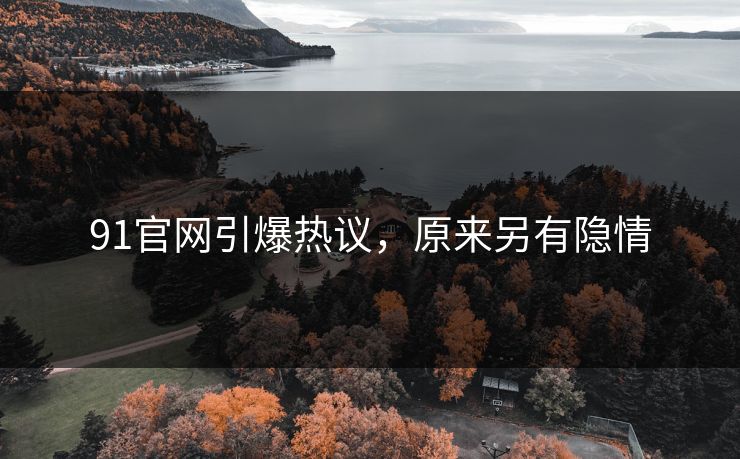 91官网引爆热议，原来另有隐情