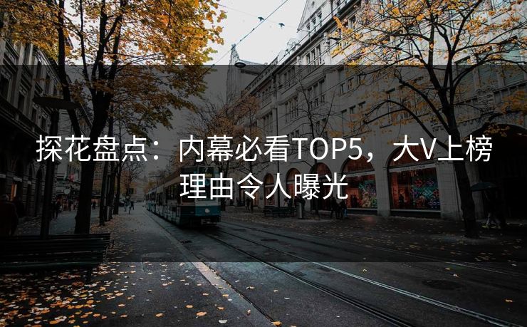探花盘点：内幕必看TOP5，大V上榜理由令人曝光